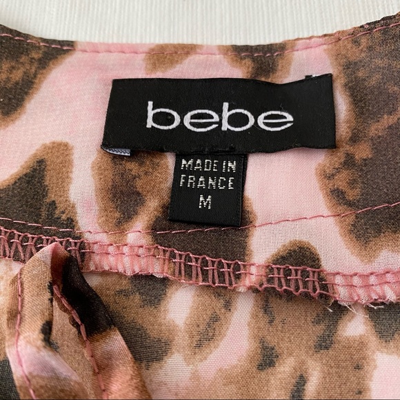 Bebe Popsy Tunic IAK Animal Sorbet print medium Sheer Lightweight Y2K France - Picture 3 of 9